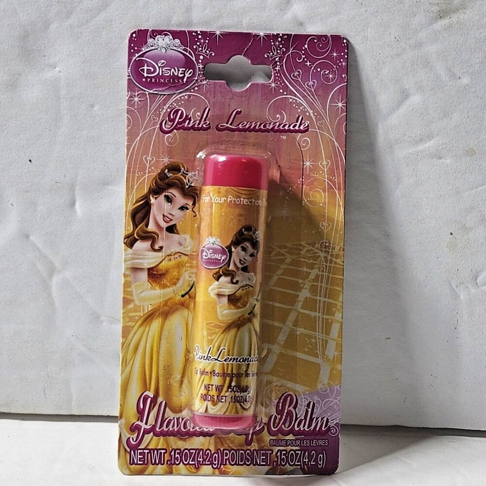 Disney Princess Belle Pink Lemonade Flavored Lip Balm Lotta Luv .15 oz New